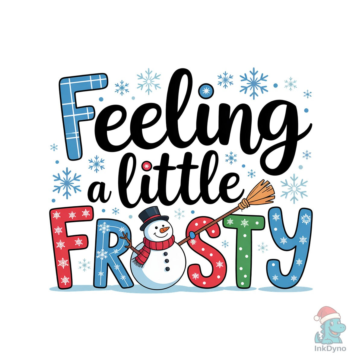Joyful Snowman Holiday Design With Stars And Gifts