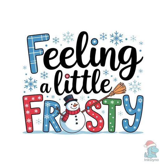 Joyful Snowman Holiday Design With Stars And Gifts — DTF Transfer