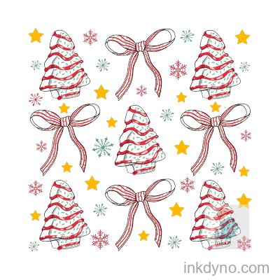 Christmas Tree Cake Bow 01