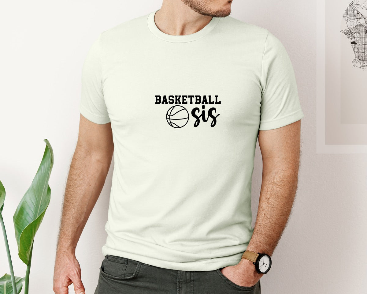 brand:Bella Canvas|color:Citron|Basketball Sis 2 Graphic T-Shirt