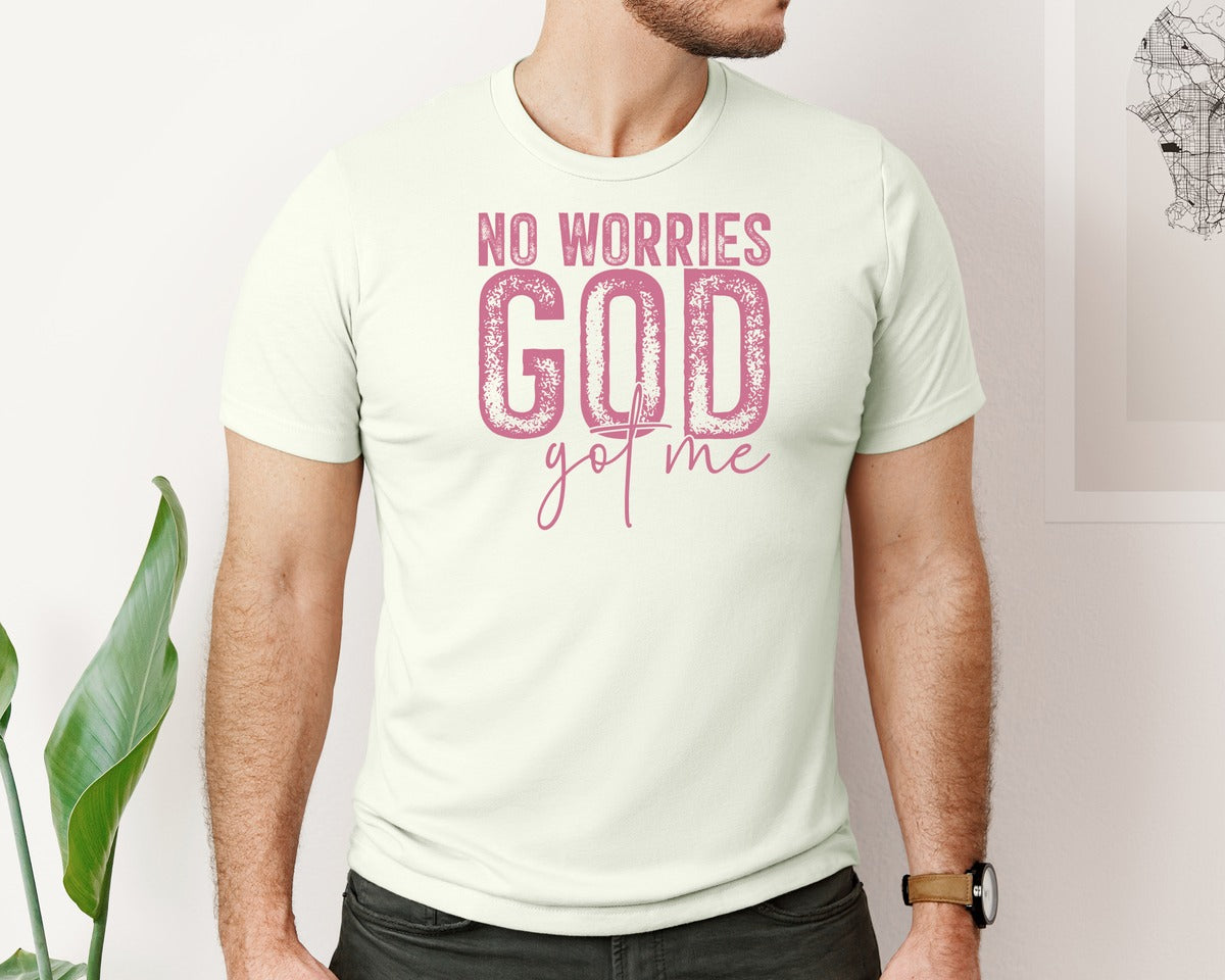 brand:Bella Canvas|color:Citron|Unafraidgod Got Me Christian Q Graphic T-Shirt