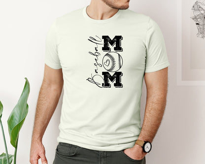 brand:Bella Canvas|color:Citron|Baseball Mama 16 Graphic T-Shirt