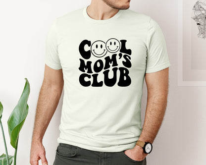 brand:Bella Canvas|color:Citron|Cool Moms Club Wavy 2 Graphic T-Shirt