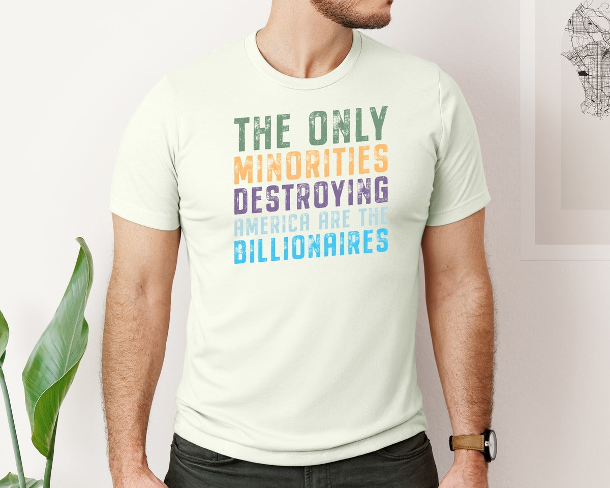 brand:Bella Canvas|color:Citron|The Only Minorities Destroying America F Graphic T-Shirt