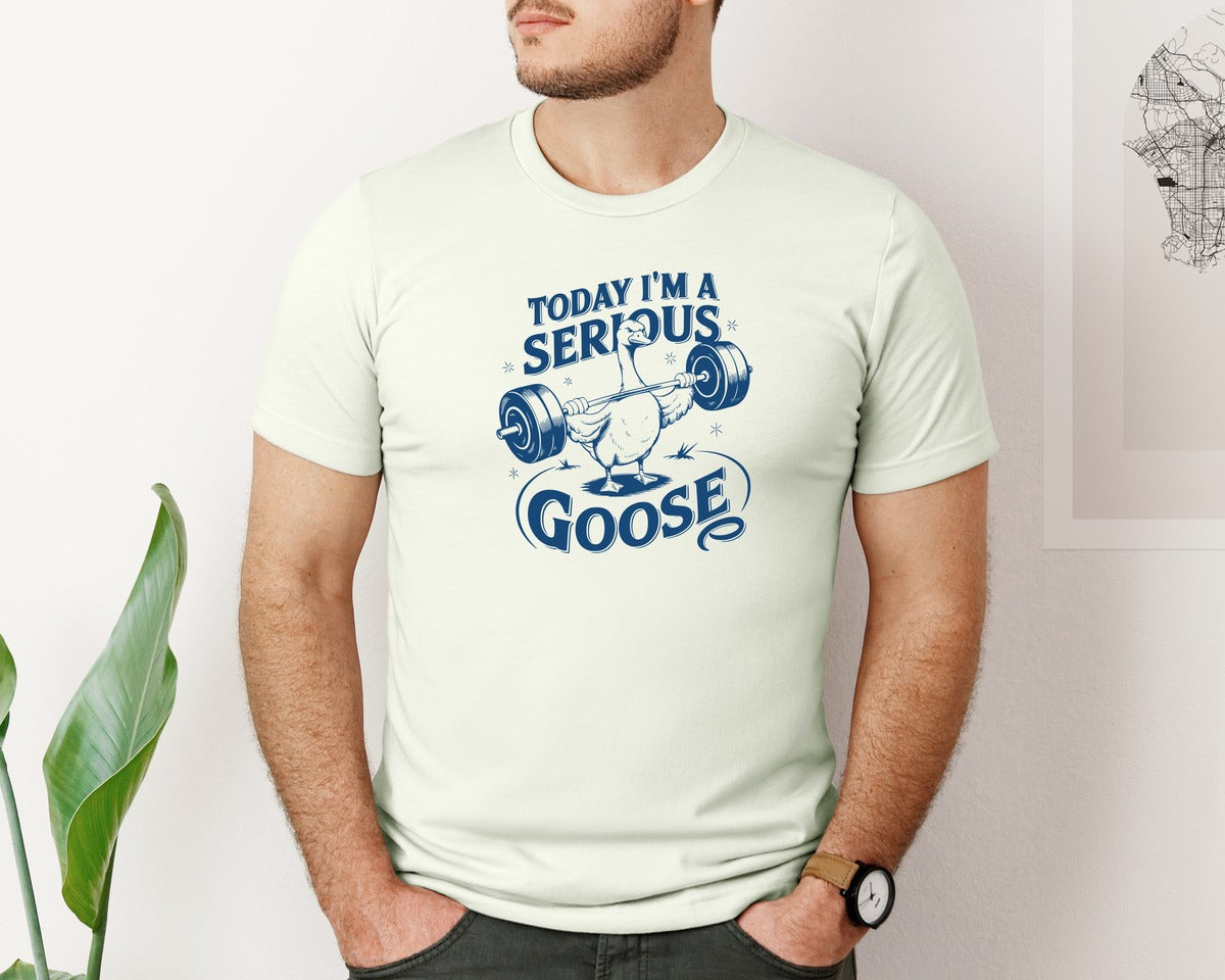 brand:Bella Canvas|color:Citron|Today Im A Serious Goose Bird T Shirt 2 Graphic T-Shirt