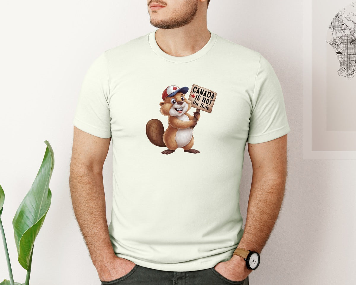 brand:Bella Canvas|color:Citron|Canada Is Not For Sale Maple Leaf 2 Graphic T-Shirt