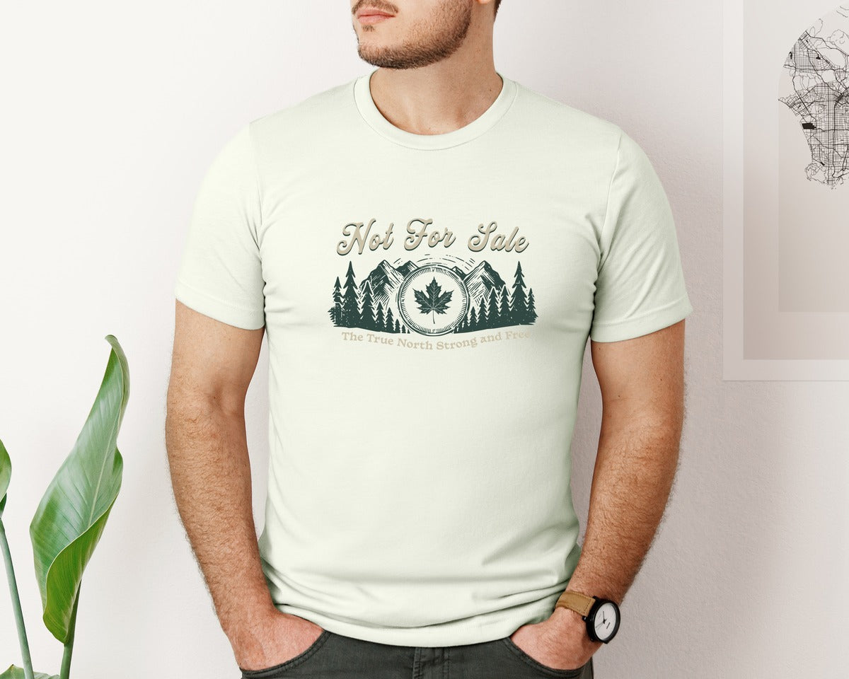 brand:Bella Canvas|color:Citron|Canada Is Not For Sale T Shirt Design 11 Graphic T-Shirt
