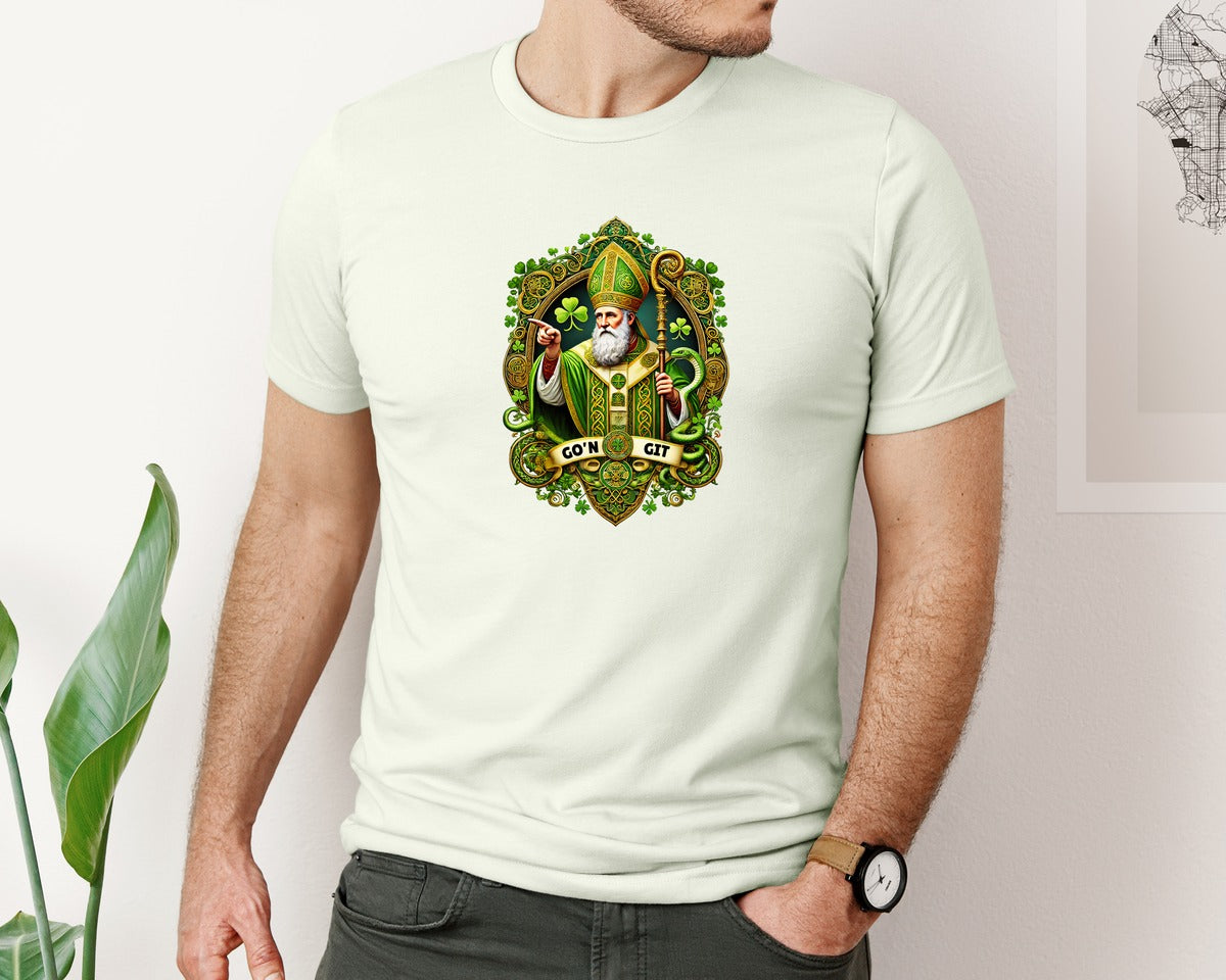 brand:Bella Canvas|color:Citron|St Patricks Day Saint Patrick Graphic T-Shirt