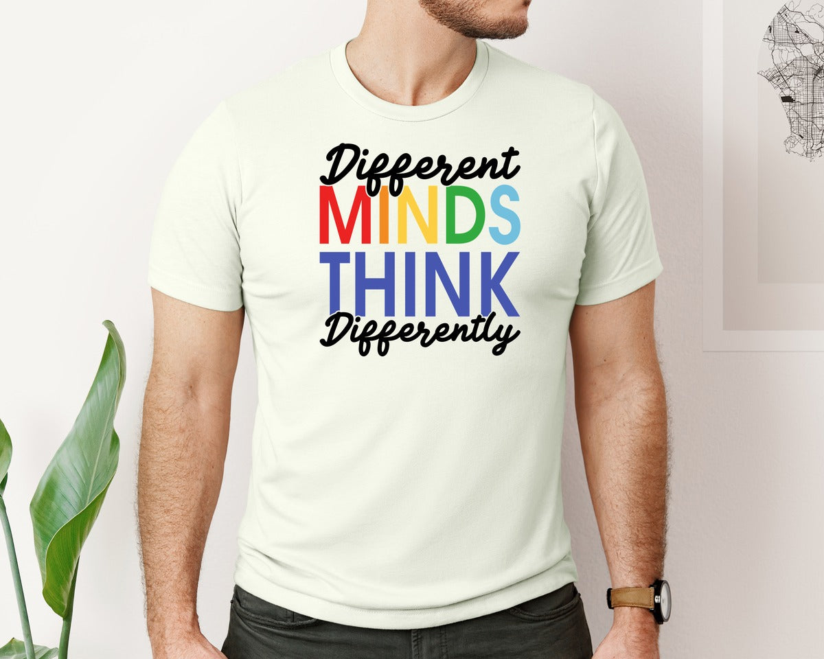 brand:Bella Canvas|color:Citron|Different Minds Autism T Shirt Graphic T-Shirt