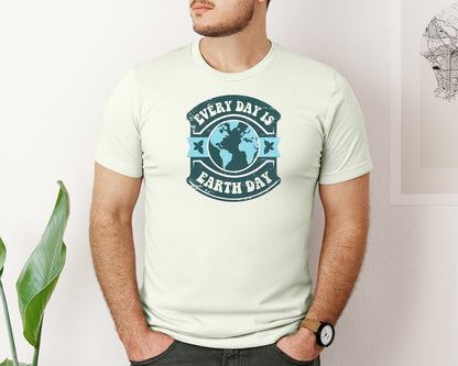 brand:Bella Canvas|color:Citron|Everyday Is Earth Day Graphic T-Shirt