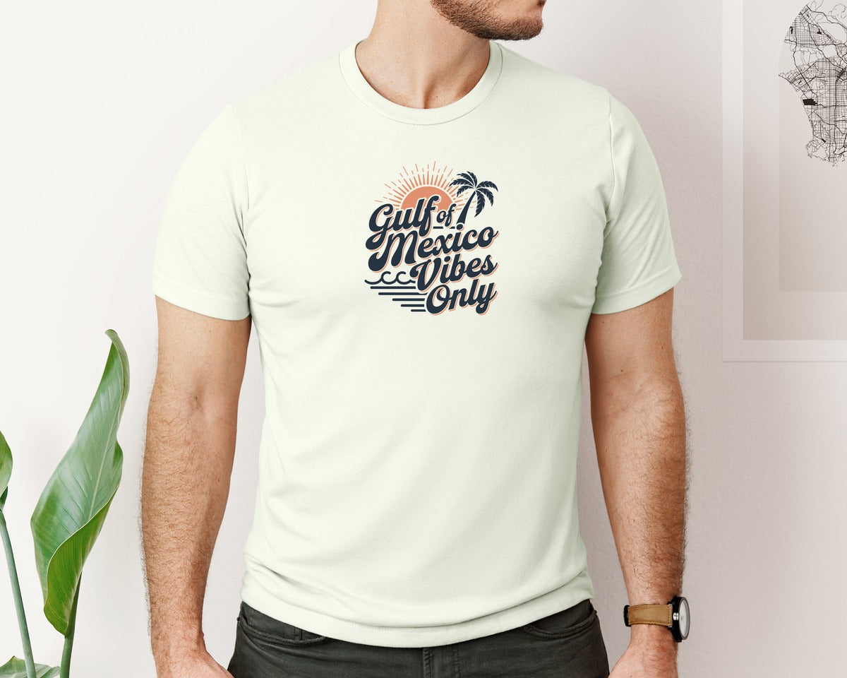 brand:Bella Canvas|color:Citron|Gulf Of Mexico Vibes Only 4 Graphic T-Shirt