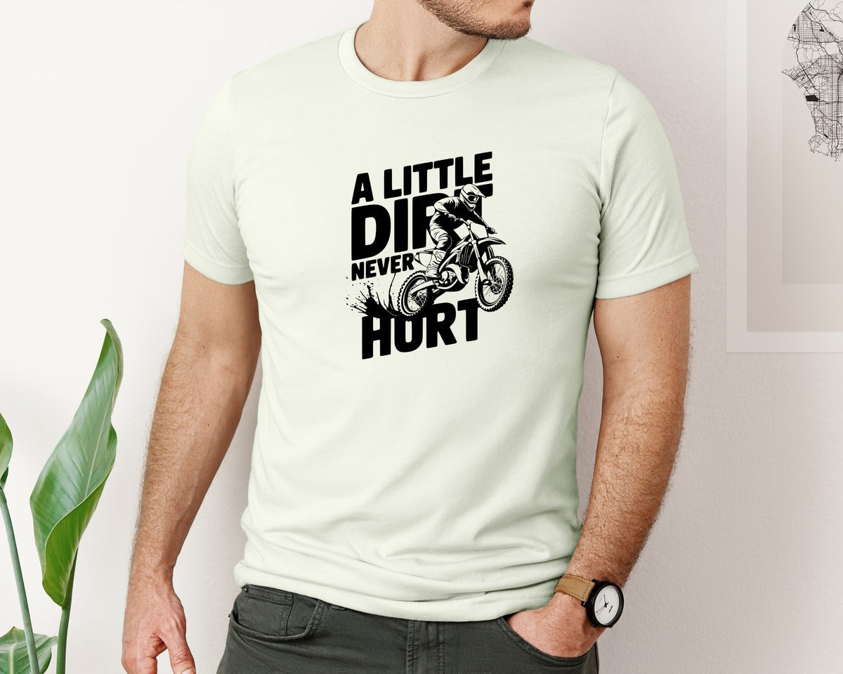 brand:Bella Canvas|color:Citron|A Little Dirt Never Hurt T Shirt Des Graphic T-Shirt