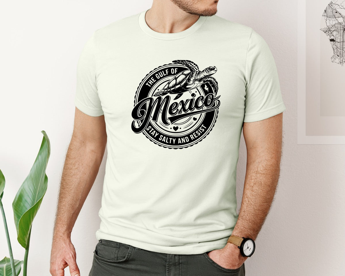 brand:Bella Canvas|color:Citron|Gulf Of Mexico Turtle Beach Graphic T-Shirt