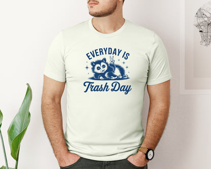 brand:Bella Canvas|color:Citron|Everyday Is Trash Day Design Graphic T-Shirt