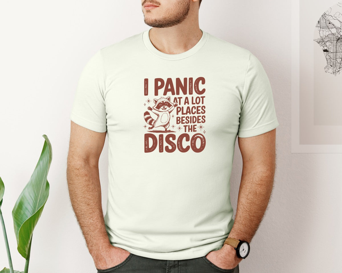 brand:Bella Canvas|color:Citron|I Panic At Lot Places Besides The Disco 2 Graphic T-Shirt