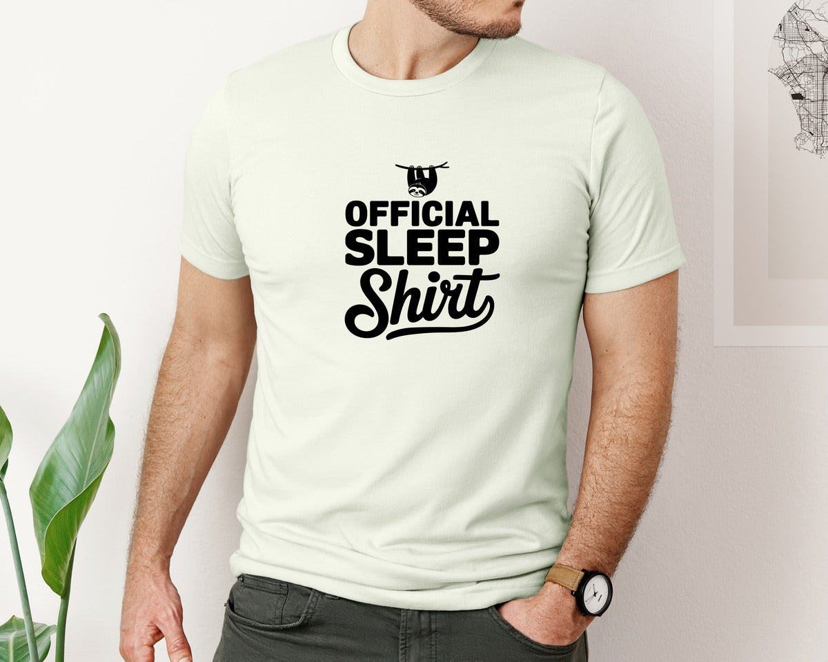 brand:Bella Canvas|color:Citron|Official Sleep Shirt T Shirt Graphic T-Shirt