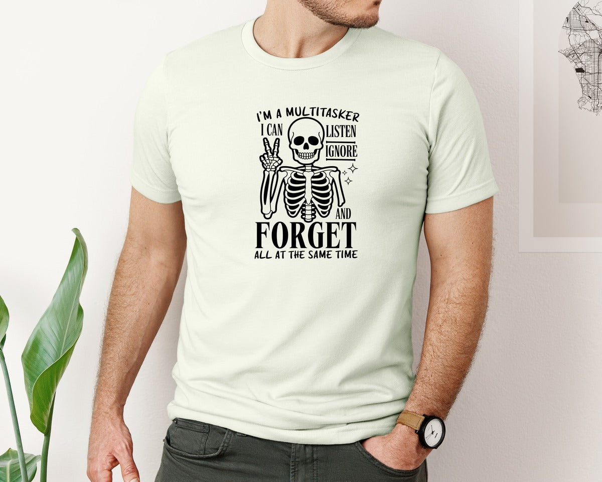 brand:Bella Canvas|color:Citron|Im A Multitasker Office Humor Graphic T-Shirt