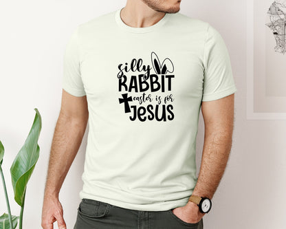 brand:Bella Canvas|color:Citron|Silly Rabbit Easter Is For Jesus Ea Graphic T-Shirt