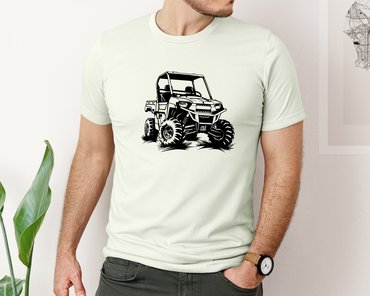 brand:Bella Canvas|color:Citron|Atv Atv Riding Graphic T-Shirt