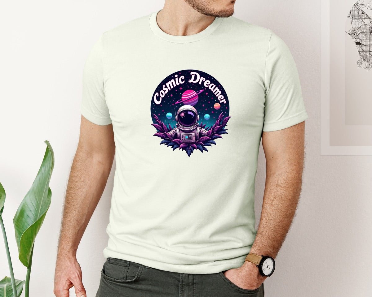 brand:Bella Canvas|color:Citron|Cosmic Dreamer T Shirt Design Graphic T-Shirt