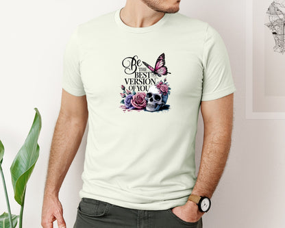 brand:Bella Canvas|color:Citron|Be The Best Version Of You Self Love 2 Graphic T-Shirt