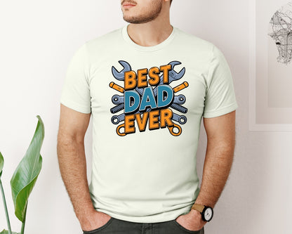 brand:Bella Canvas|color:Citron|Mechanic Dad 3 Graphic T-Shirt