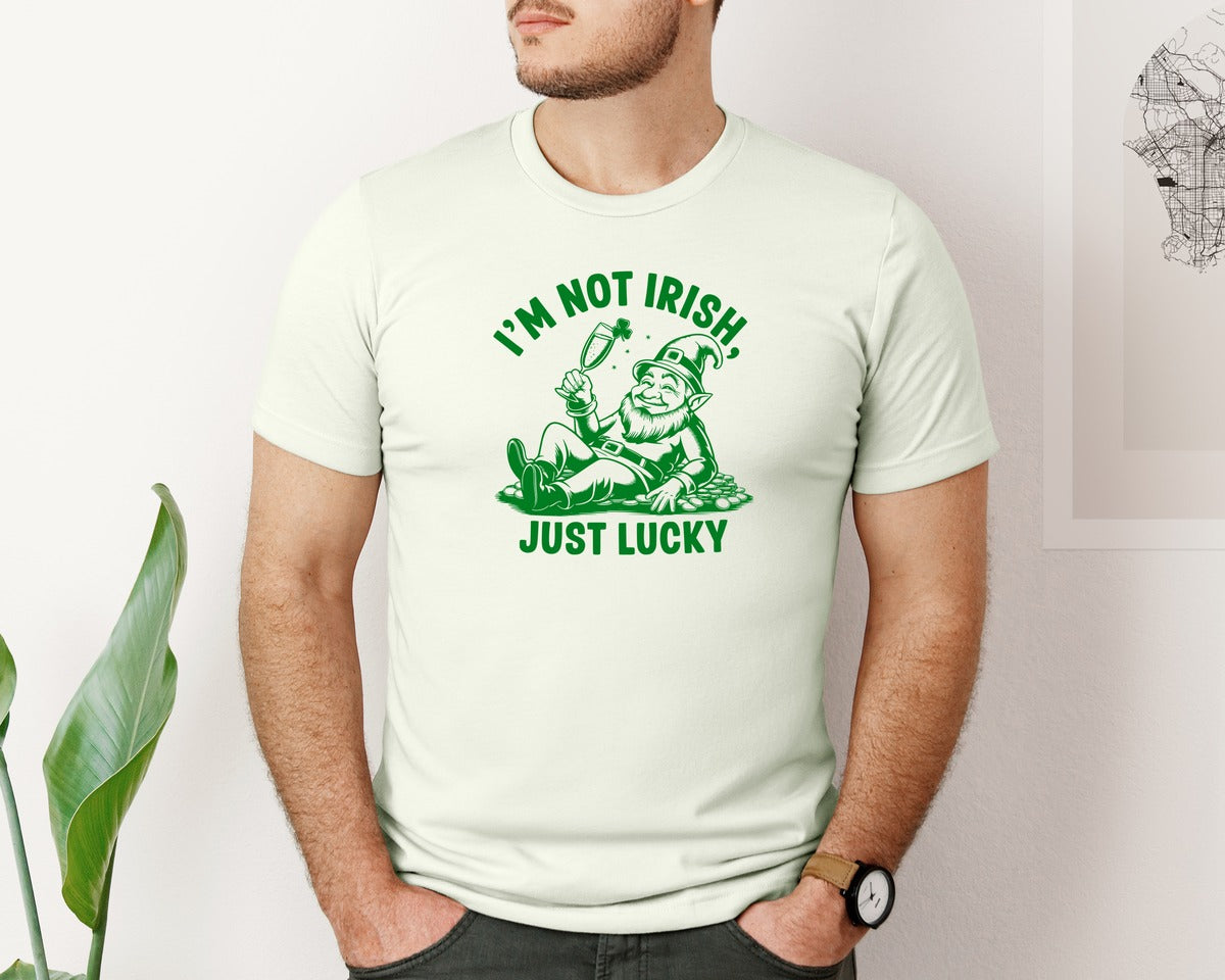 brand:Bella Canvas|color:Citron|Im Not Irish Just Lucky Design Graphic T-Shirt