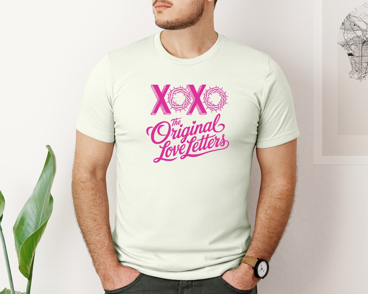 brand:Bella Canvas|color:Citron|Christian Love Religious Valentine Graphic T-Shirt