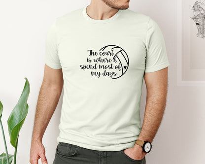 brand:Bella Canvas|color:Citron|Volleyball Mom 24 Graphic T-Shirt