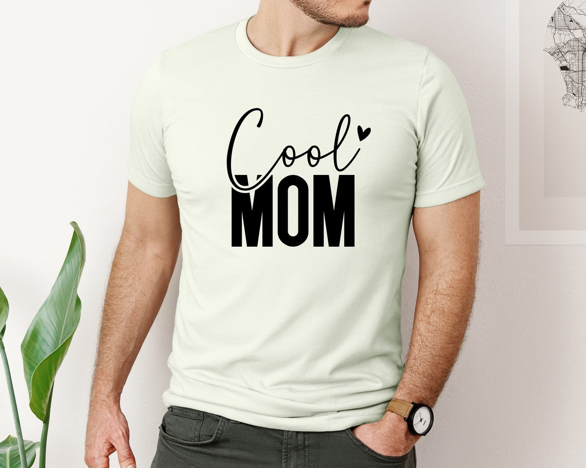 brand:Bella Canvas|color:Citron|Cool Mom Funny Mom Mama Graphic T-Shirt
