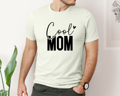 brand:Bella Canvas|color:Citron|Cool Mom Funny Mom Mama Graphic T-Shirt