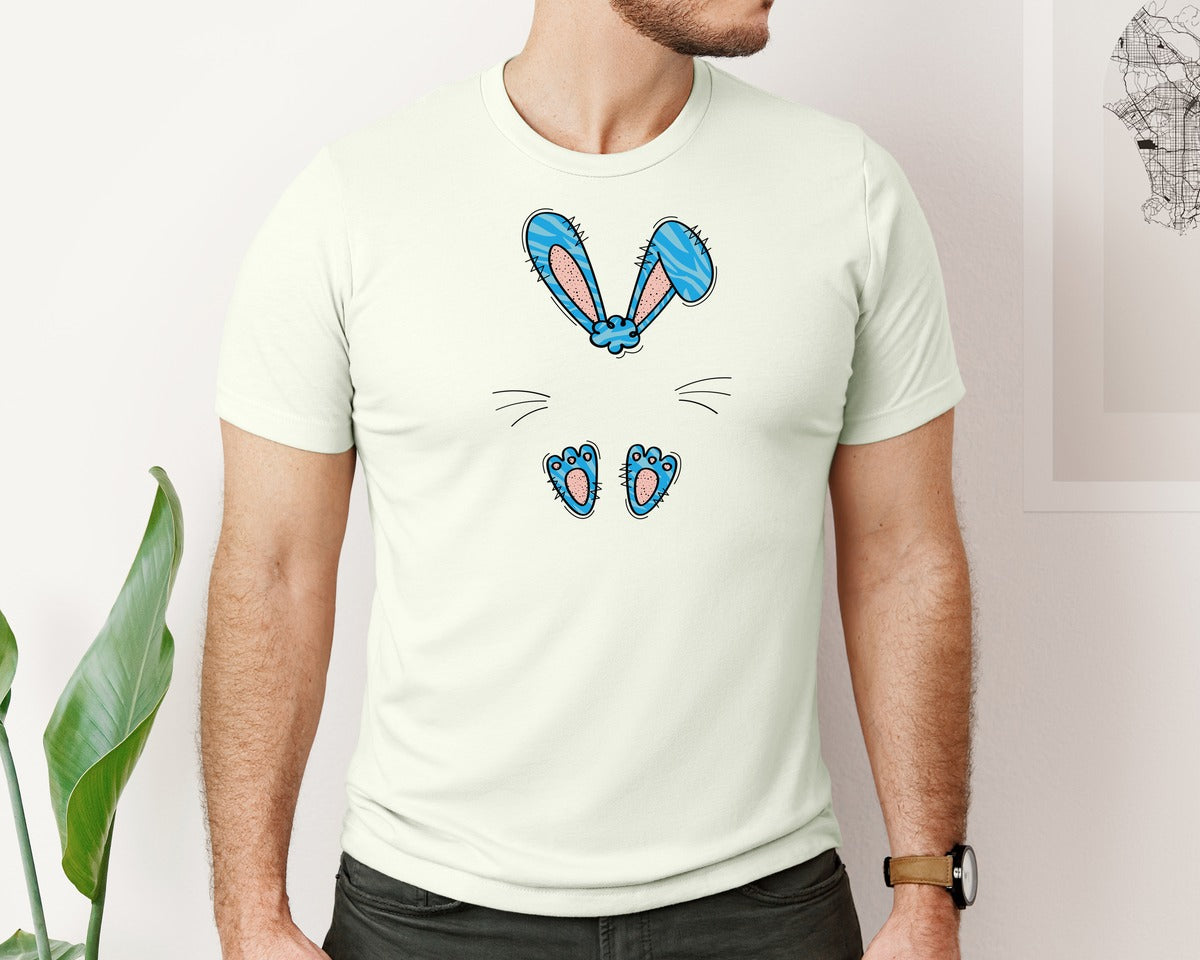 brand:Bella Canvas|color:Citron|Boys Easter Monogram Bunny Graphic T-Shirt
