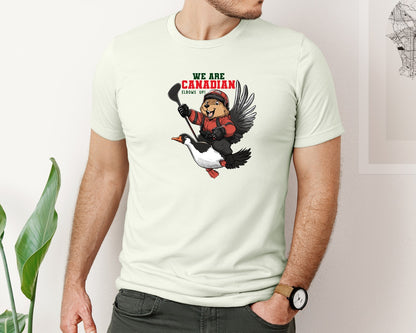 brand:Bella Canvas|color:Citron|We Are Canada Elbows Up Graphic T-Shirt