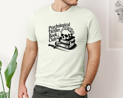 brand:Bella Canvas|color:Citron|Psychological Thriller Book Club T S Graphic T-Shirt