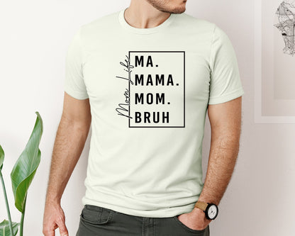 brand:Bella Canvas|color:Citron|Mama Mommy Mom Bruh Funny Mom 12 Graphic T-Shirt
