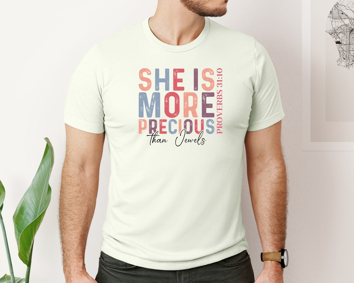 brand:Bella Canvas|color:Citron|Christian Quotes Mom Bible Verse Graphic T-Shirt