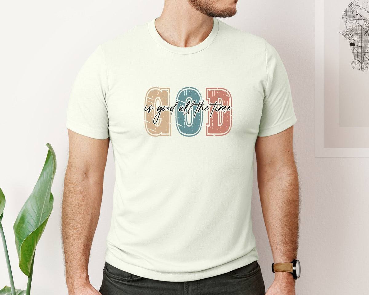 brand:Bella Canvas|color:Citron|Christian God Is Good All The Time 8 Graphic T-Shirt