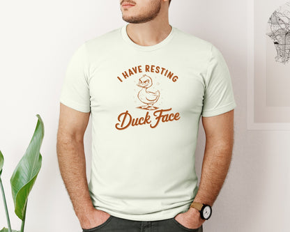 brand:Bella Canvas|color:Citron|I Have Resting Duck Face Design Graphic T-Shirt