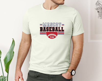 brand:Bella Canvas|color:Citron|Baseball Shirt Baseball Team Graphic T-Shirt