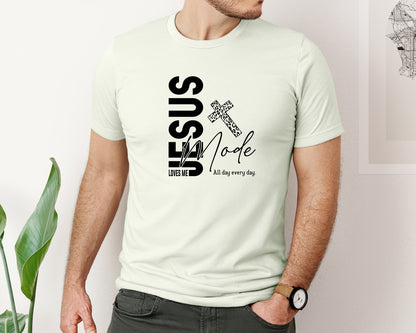 brand:Bella Canvas|color:Citron|Jesus Loves Me Love Like Jesus Graphic T-Shirt