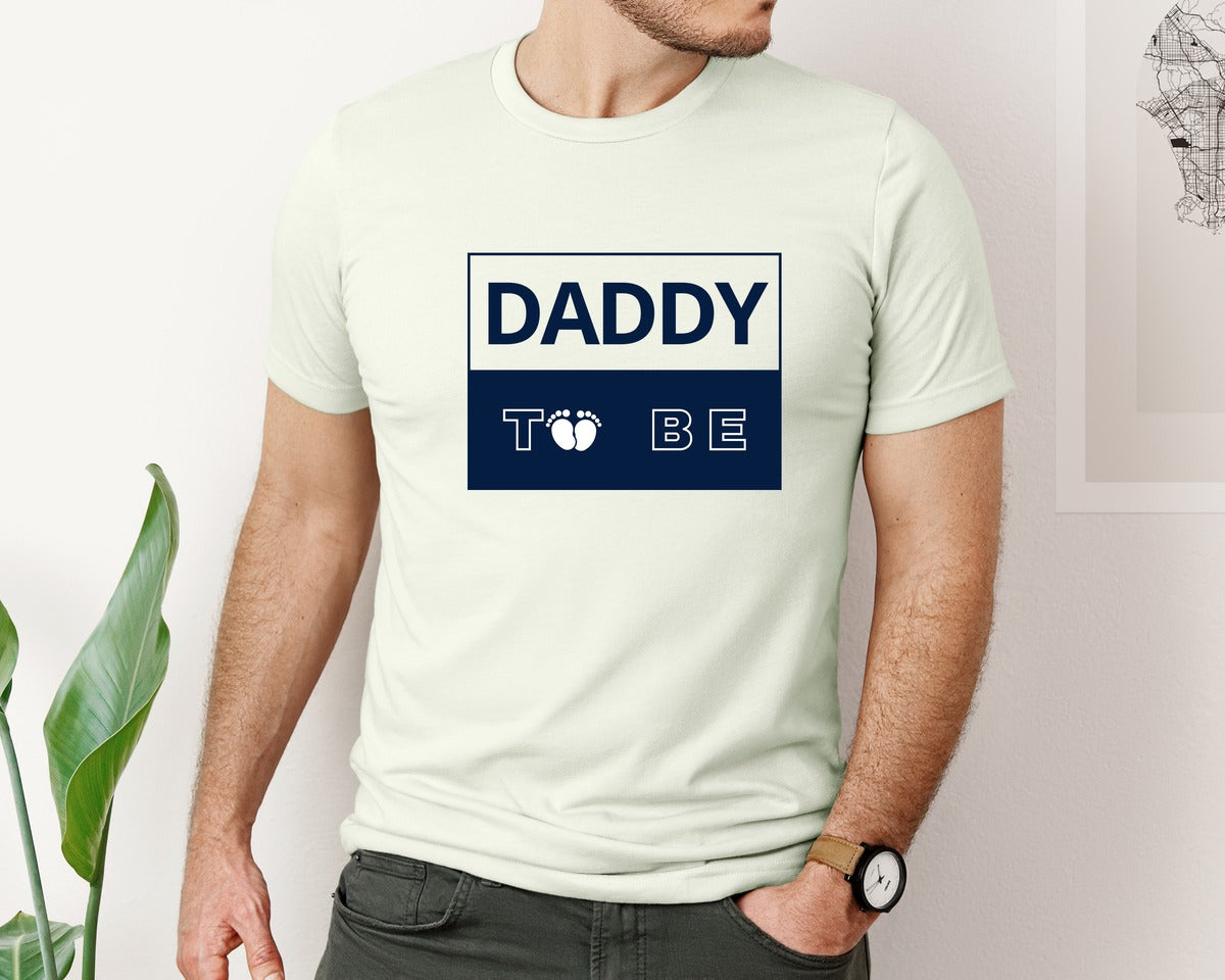 brand:Bella Canvas|color:Citron|Daddy To Be Pregnancy Announcement 2 Graphic T-Shirt