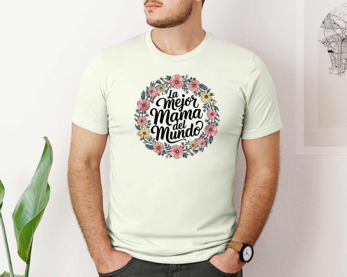 brand:Bella Canvas|color:Citron|Spanish Mothers Day 5 Graphic T-Shirt