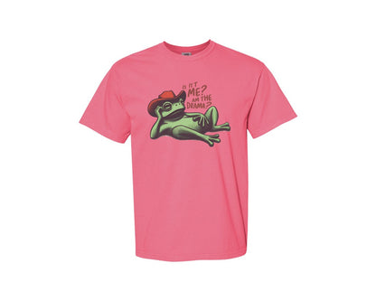 brand:Comfort Colors|color:Crunchberry|Drama Frog Funny Cowboy Aesthetic Graphic T-Shirt