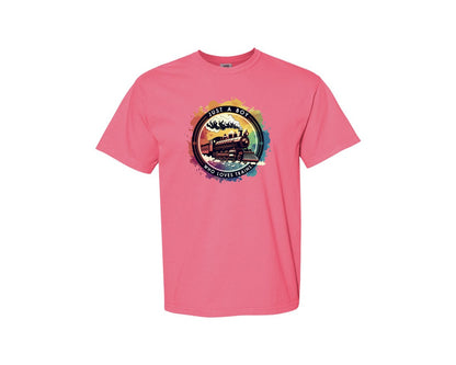 brand:Comfort Colors|color:Crunchberry|Just A Boy Who Loves Trains Graphic T-Shirt
