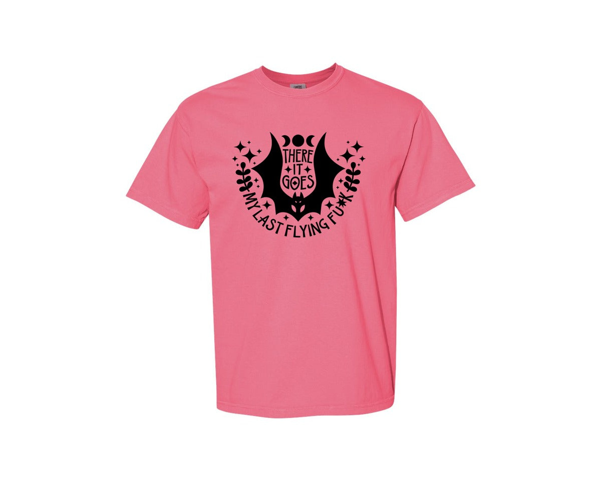 brand:Comfort Colors|color:Crunchberry|There It Goes My Last Flying Fck 3 Graphic T-Shirt