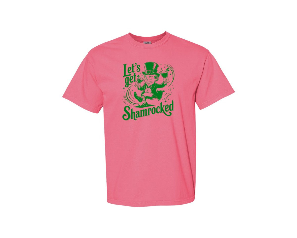 brand:Comfort Colors|color:Crunchberry|Lets Get Shamrocked Design 7 Graphic T-Shirt