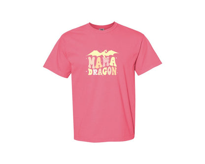 brand:Comfort Colors|color:Crunchberry|Mama Dragons Mothers Day Design Graphic T-Shirt