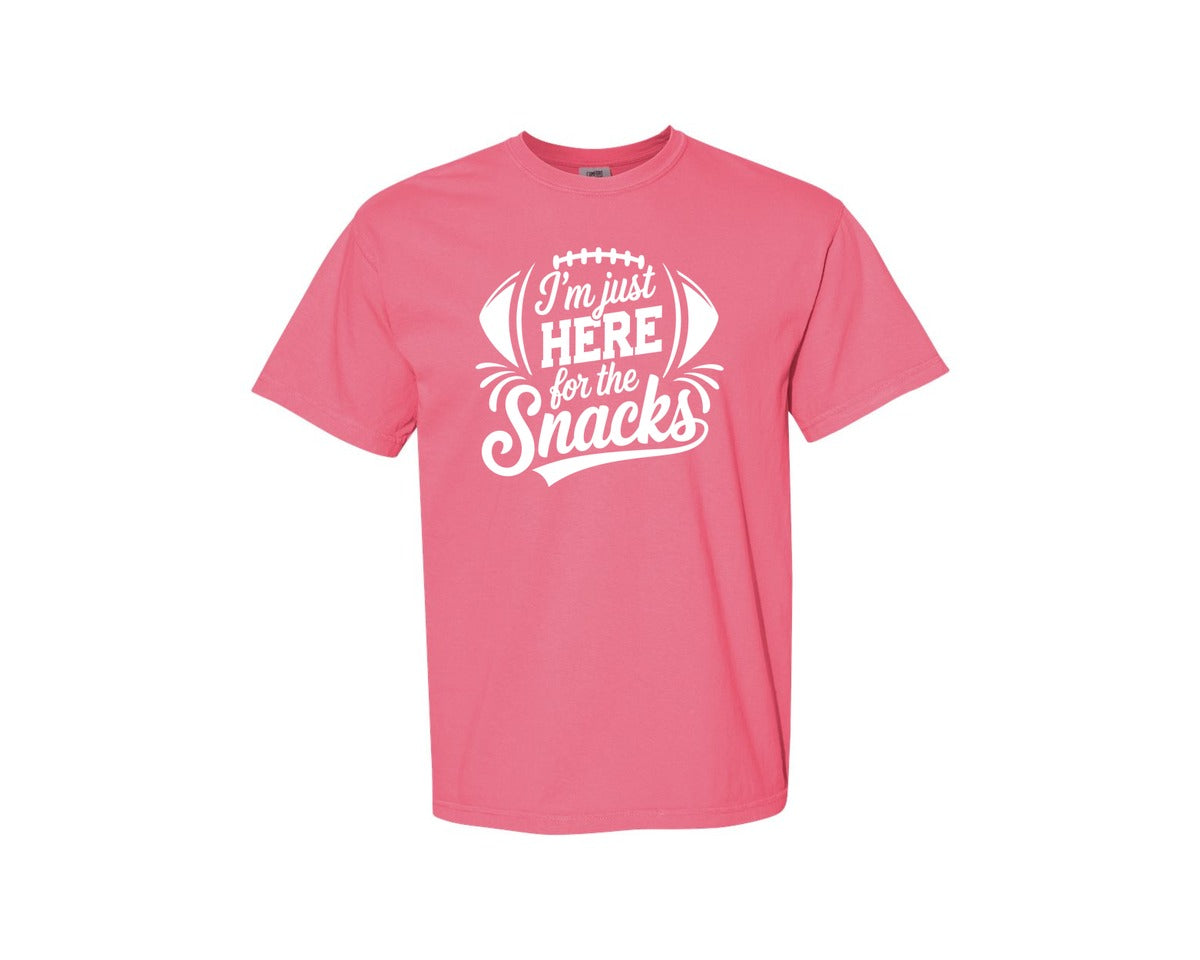 brand:Comfort Colors|color:Crunchberry|Im Just Here For The Snacks Graphic T-Shirt