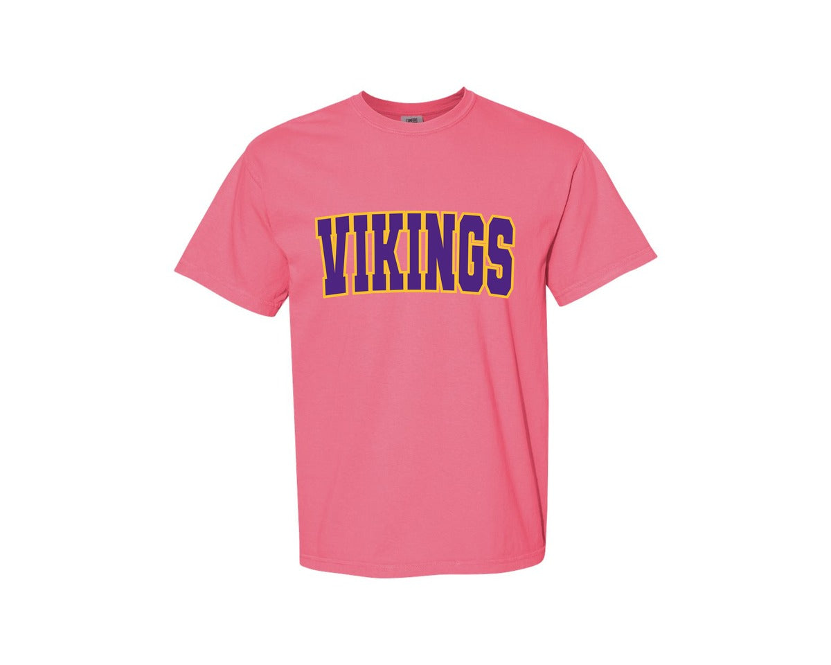 brand:Comfort Colors|color:Crunchberry|Vikings Graphic T-Shirt
