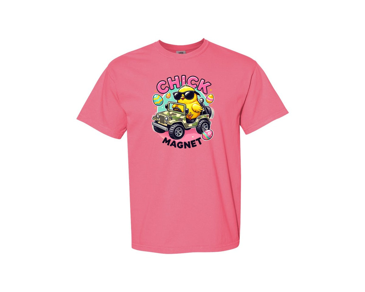 brand:Comfort Colors|color:Crunchberry|Chick Magnet Easter Chick Cool Graphic T-Shirt